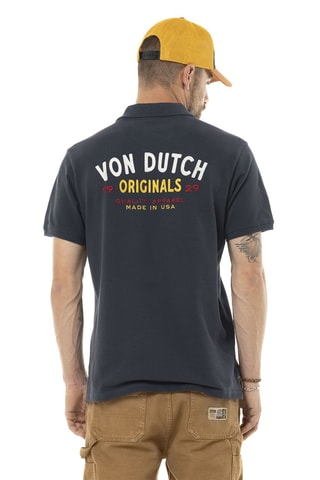 Polo - Azul marino y rojo