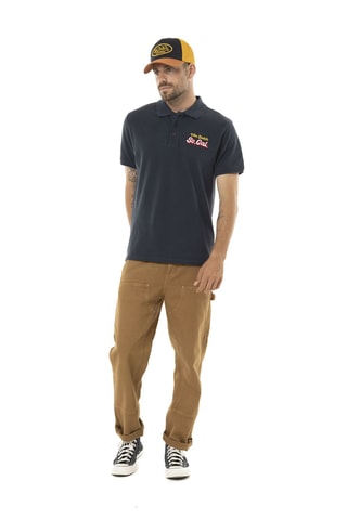 Polo - Azul marino y rojo