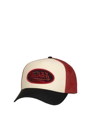 Gorra - Negro, beige y rojo