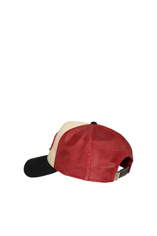 Gorra - Negro, beige y rojo