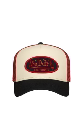 Gorra - Negro, beige y rojo