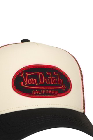 Gorra - Negro, beige y rojo