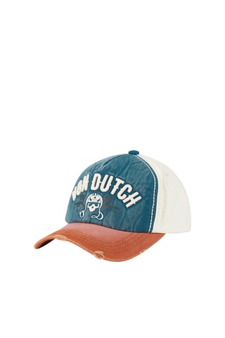 Gorra - Marrón, beige y rojo