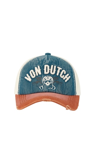 Gorra - Marrón, beige y rojo