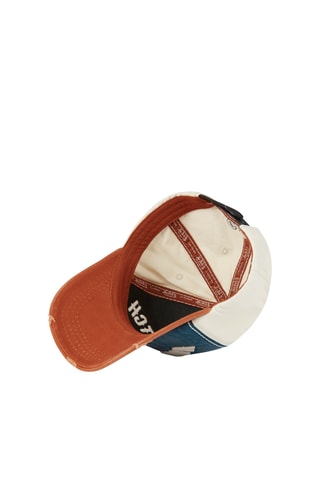 Gorra - Marrón, beige y rojo