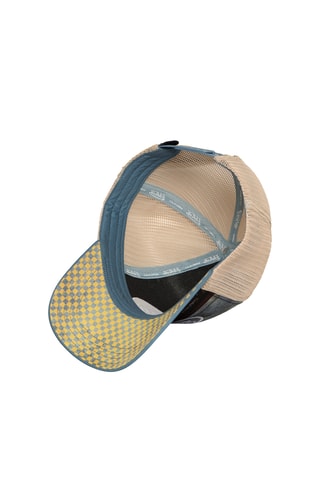 Gorra - Azul, beige y negro