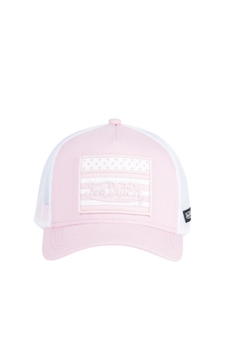 Gorra Trucker Flag - Blanco y rosa