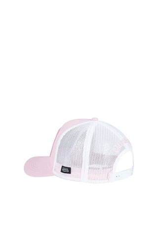 Gorra Trucker Flag - Blanco y rosa