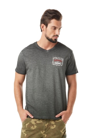 Camiseta - Blanco, negro, rojo y gris