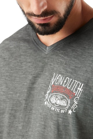 Camiseta - Blanco, negro, rojo y gris