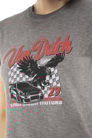 Camiseta - Negro, rojo y blanco