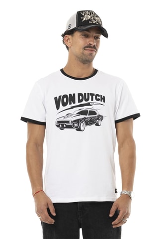 Camiseta regular - Blanco y negro