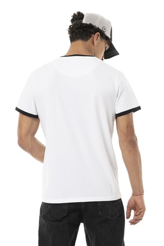 Camiseta regular - Blanco y negro