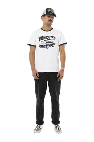 Camiseta regular - Blanco y negro