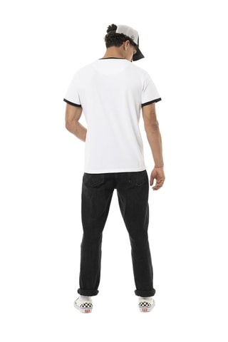 Camiseta regular - Blanco y negro