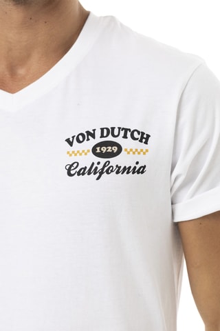 Camiseta regular - Blanco, azul y amarillo