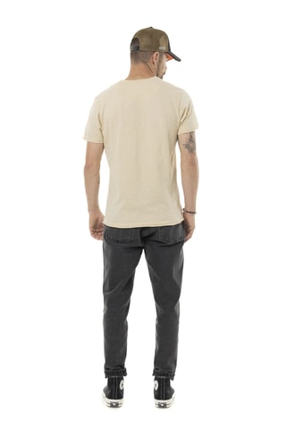 Camiseta regular - Beige, naranja y burdeos