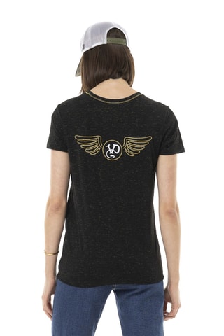 Camiseta regular - Negro, blanco y amarillo