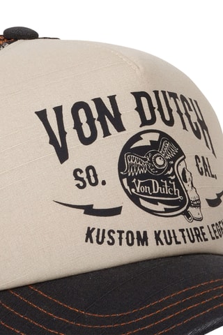 Gorra - Negro, beige y naranja