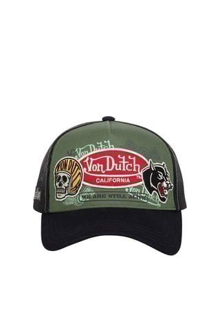 Gorra - Negro, caqui y rojo