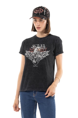 Camiseta - Negro, rosa y blanco