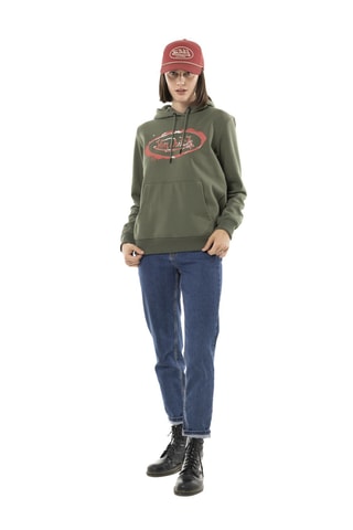 Sudadera con capucha - Caqui, verde y rojo