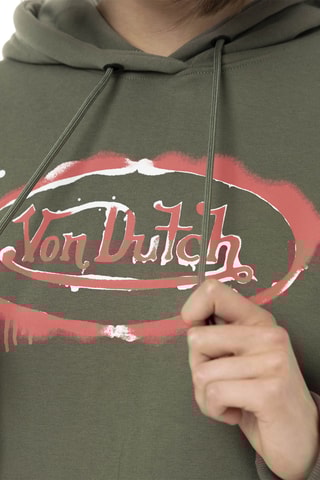 Sudadera con capucha - Caqui, verde y rojo