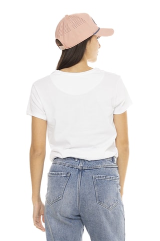 Camiseta regular - Blanco, azul y violeta