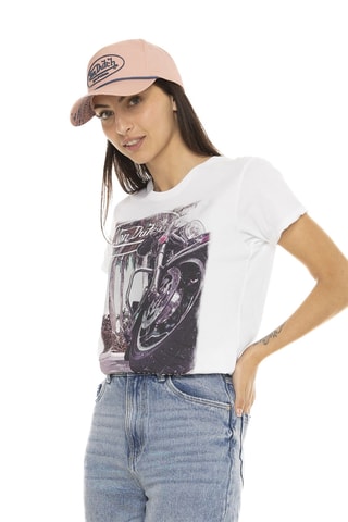 Camiseta regular - Blanco, azul y violeta