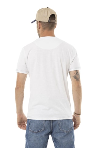 Camiseta regular - Blanco, rojo y azul