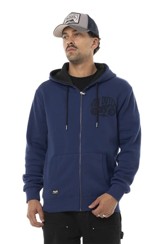 Sudadera con capucha - Azul y negro