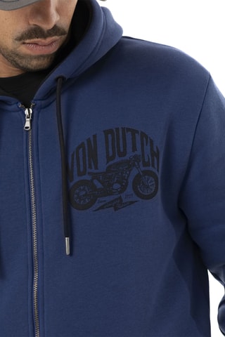 Sudadera con capucha - Azul y negro