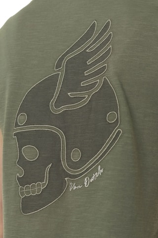 Camiseta regular - Caqui y blanco