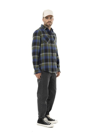 Camisa regular fit - Azul, rojo y azul marino