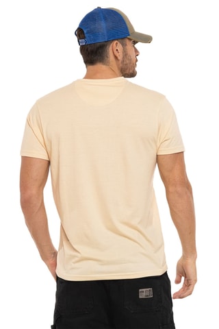 Camiseta regular - Negro, beige y naranja