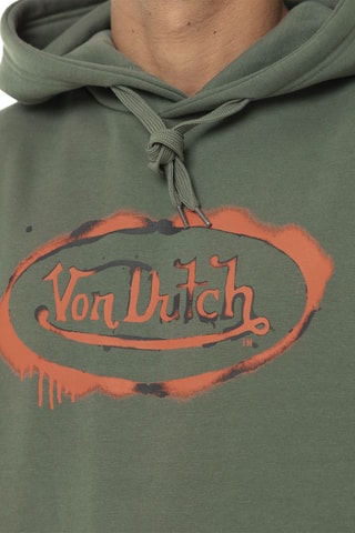 Sudadera con capucha - Caqui, negro y verde