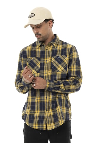 Camisa regular fit - Amarillo y azul