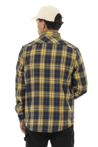 Camisa regular fit - Amarillo y azul