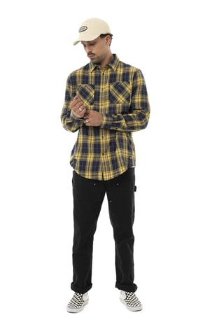 Camisa regular fit - Amarillo y azul