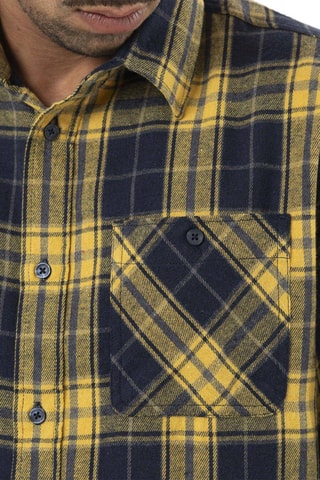 Camisa regular fit - Amarillo y azul