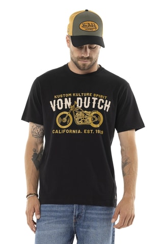 Camiseta regular - Negro, blanco y amarillo