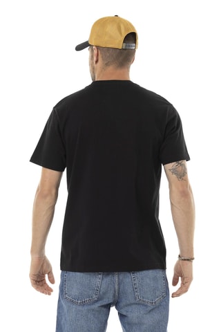 Camiseta regular - Negro, blanco y amarillo