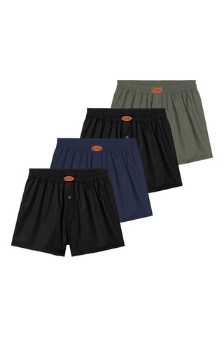 4 calzoncillos - Azul marino y negro