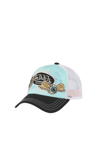 Gorra - Negro, turquesa y rojo