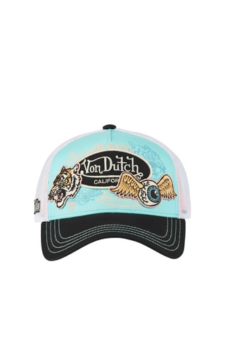 Gorra - Negro, turquesa y rojo