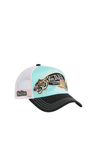 Gorra - Negro, turquesa y rojo