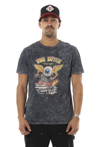 Camiseta regular - Gris, amarillo y negro