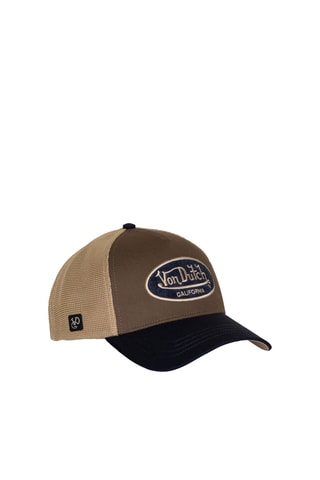 Gorra - Azul, beige y marrón