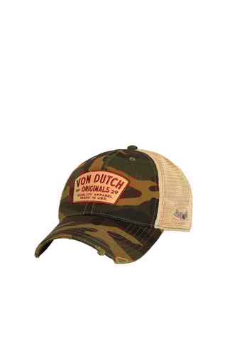 Gorra - Caqui y marrón