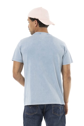 Camiseta regular - Azul, negro y rojo